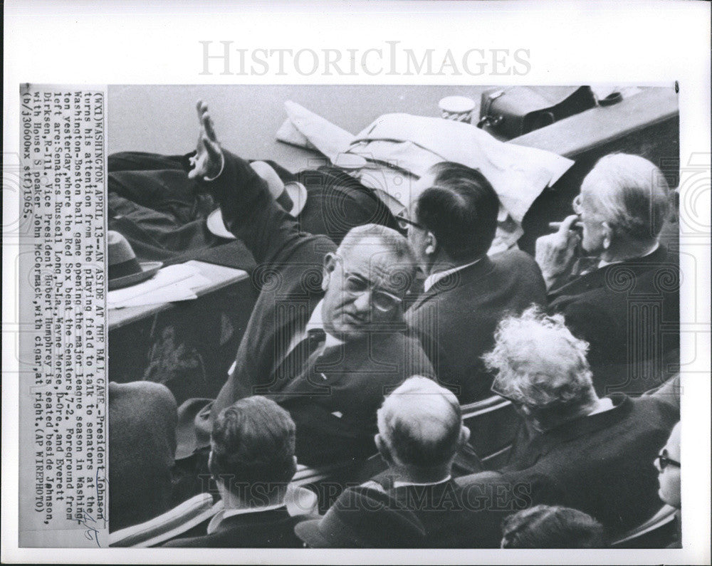 1965 Press Photo President Johnson - Historic Images