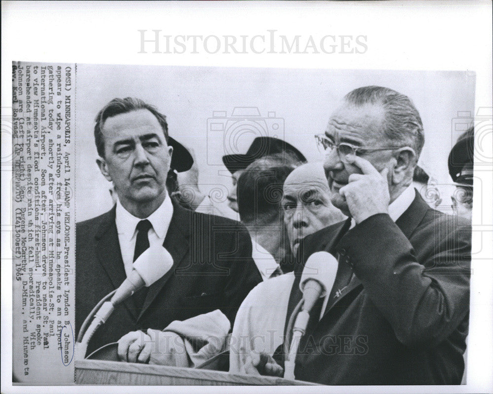 1965 Press Photo President Johnson - Historic Images