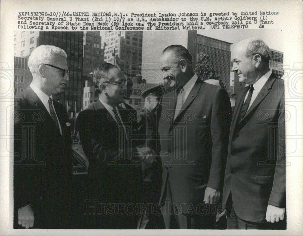 1966 Press Photo President Johnson - Historic Images