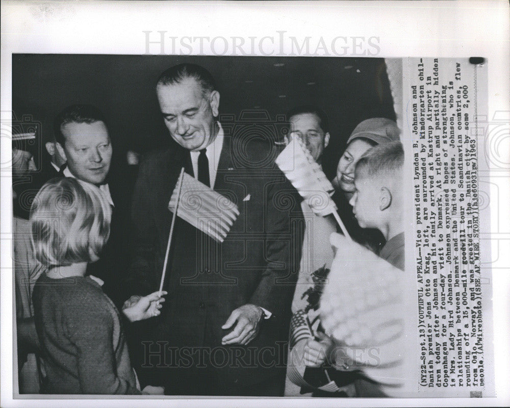 1963 Press Photo Vice President Johnson - Historic Images