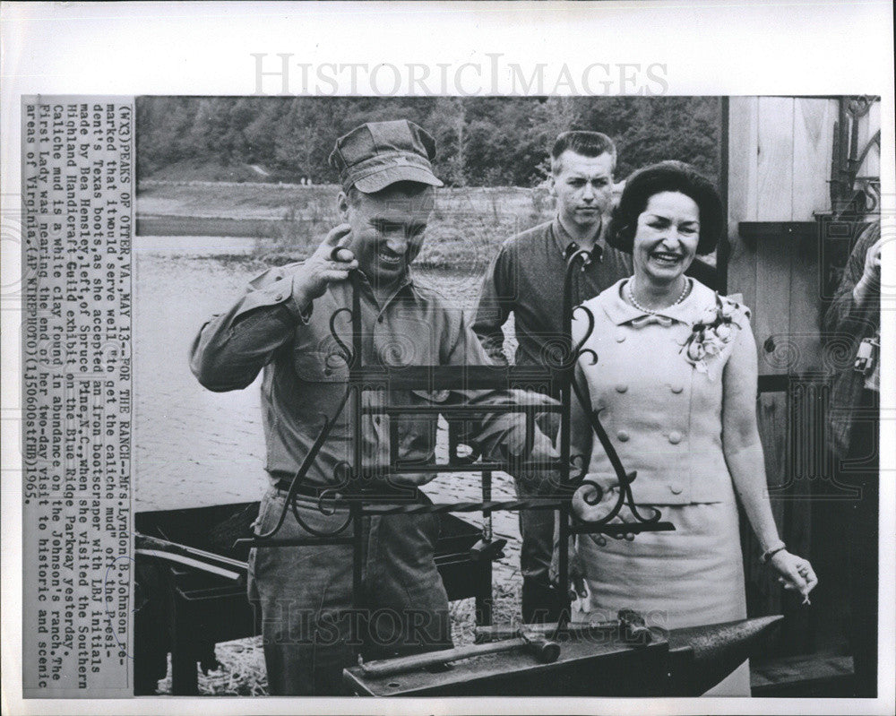 1965 Press Photo Mrs. Lyndon B. Johnson - Historic Images