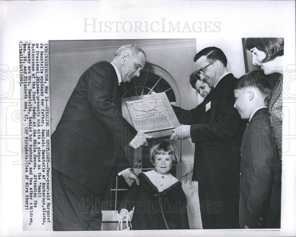 1965 Press Photo President Lyndon B. Johnson - Historic Images