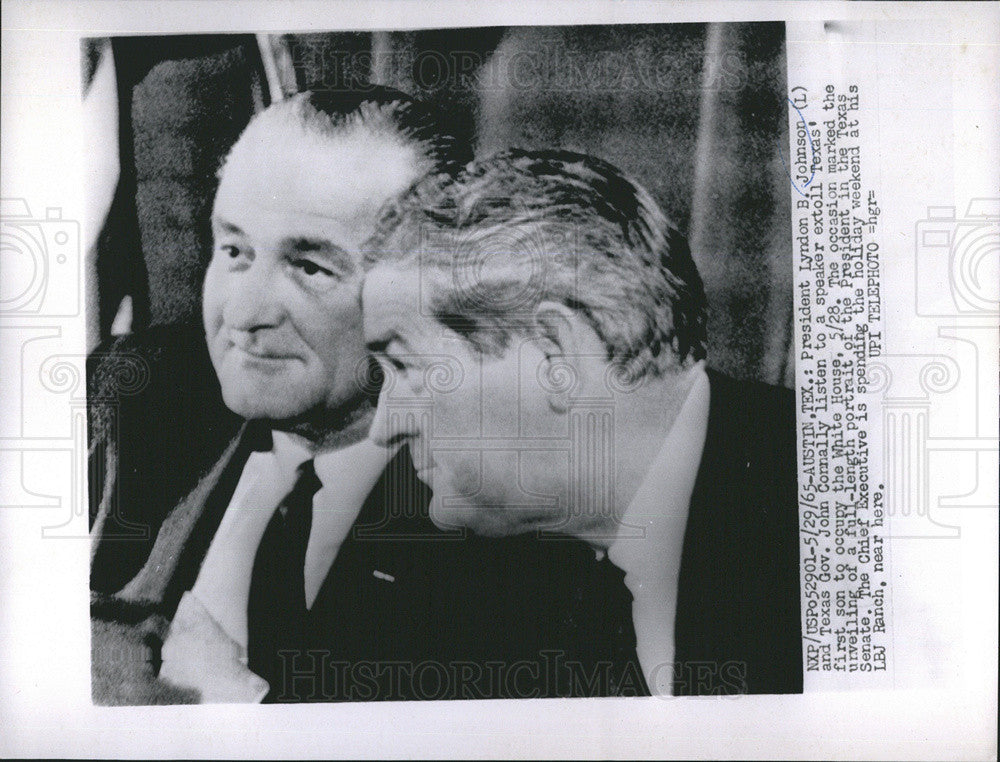 1965 Press Photo President Lyndon B. Johnson - Historic Images