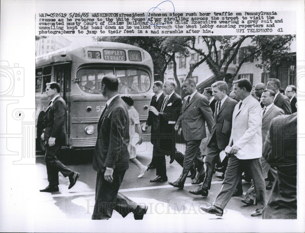 1965 Press Photo President Lyndon B. Johnson - Historic Images