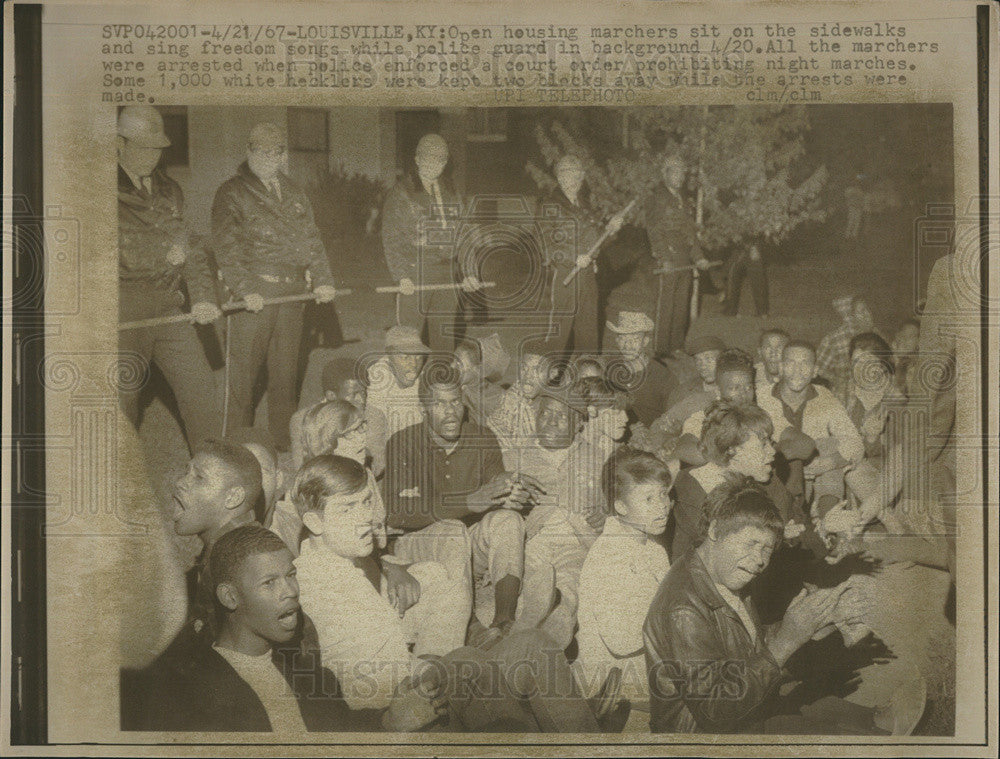 1967 Press Photo Open Housing Marchers - Historic Images