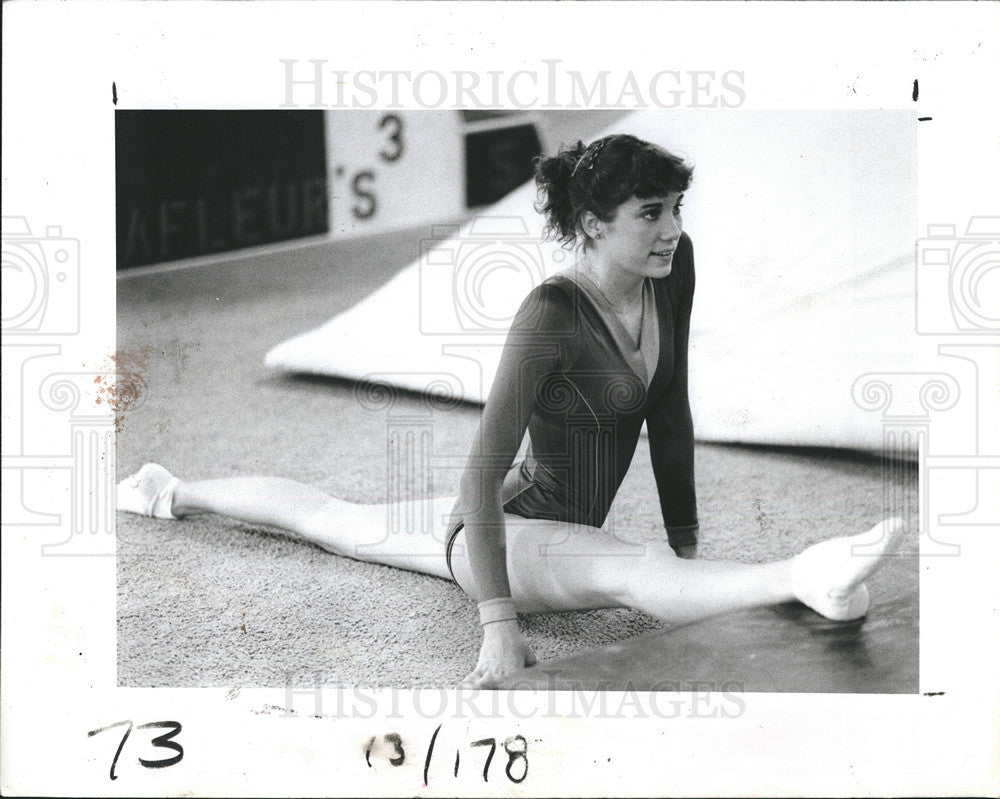 1985 Press Photo Kim Goodrich Gymnast - Historic Images