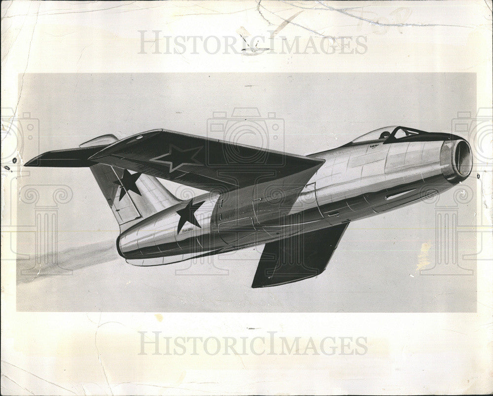 1951 Press Photo Soviet Fighter Plane Yak-25 - Historic Images