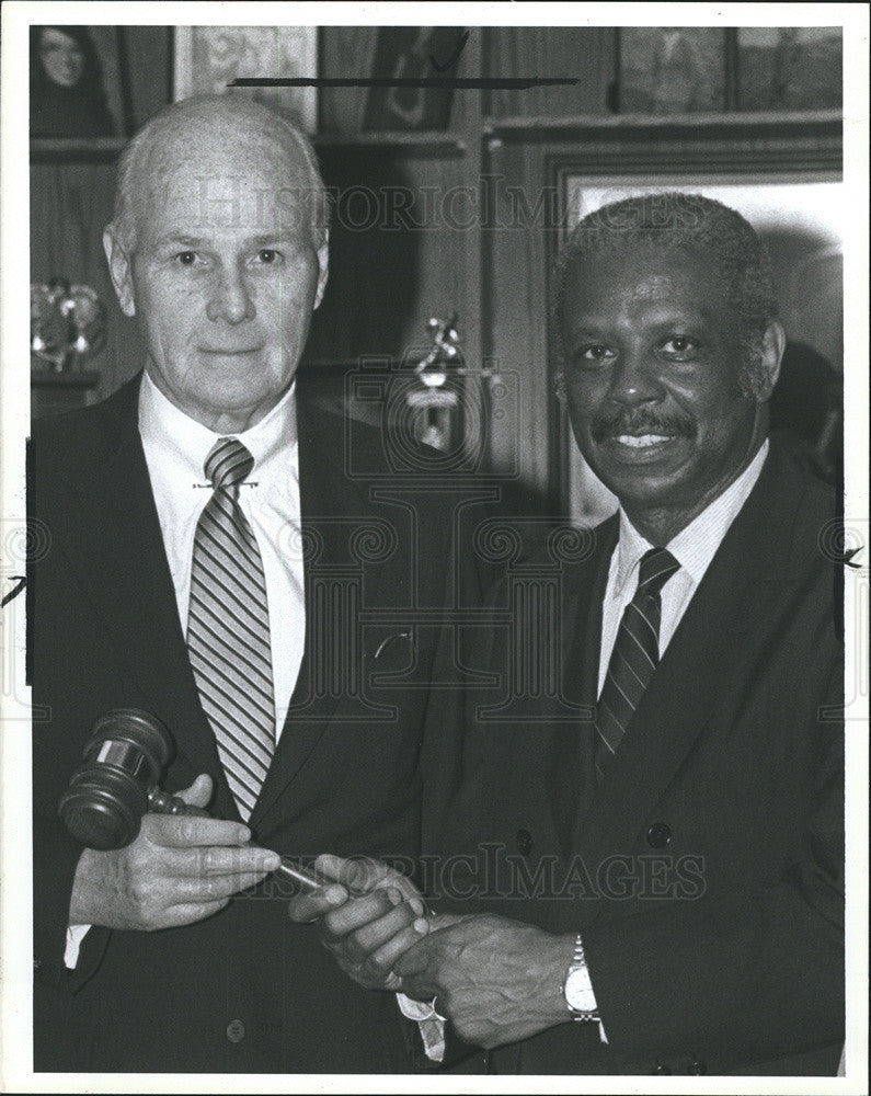 1985 Press Photo Judge Damon Keith Robert Stewart Detroit - Historic Images