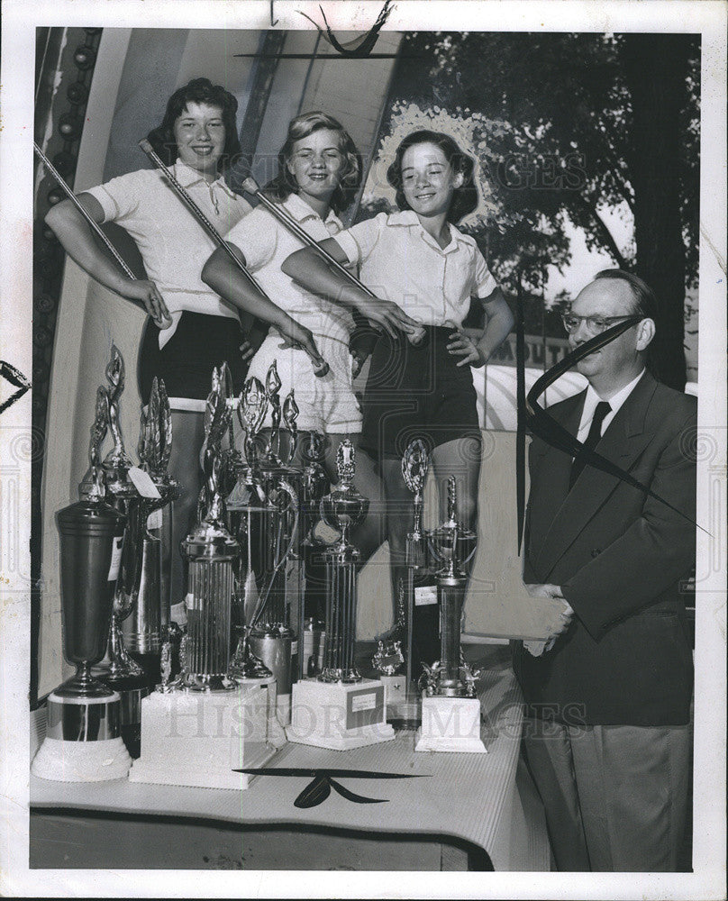 1952 Press Photo Shirley Galernaer, Joan Wesolowski, Francis Emmi State Fair - Historic Images