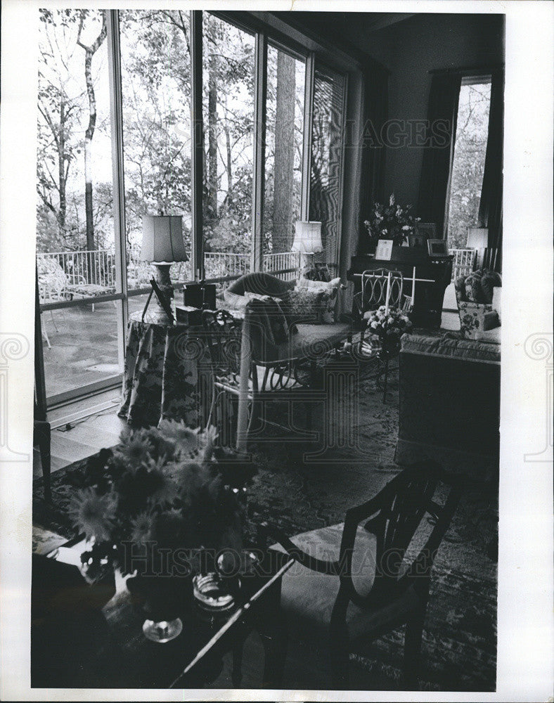 1968 Press Photo Ted Kennedy&#39;s Home View of Living Room - Historic Images