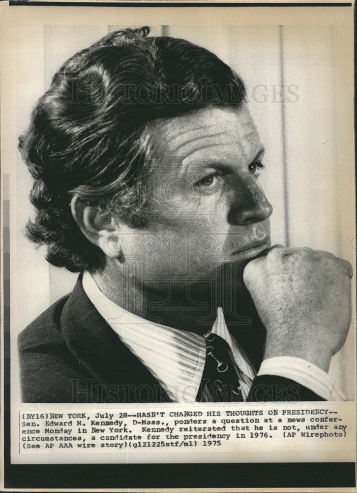 1975 Press Photo Sen Edward M Kennedy - Historic Images