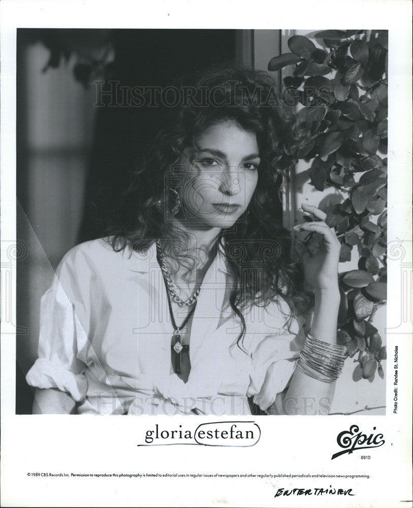 1990 Press Photo Singer Gloria Estefan - Historic Images