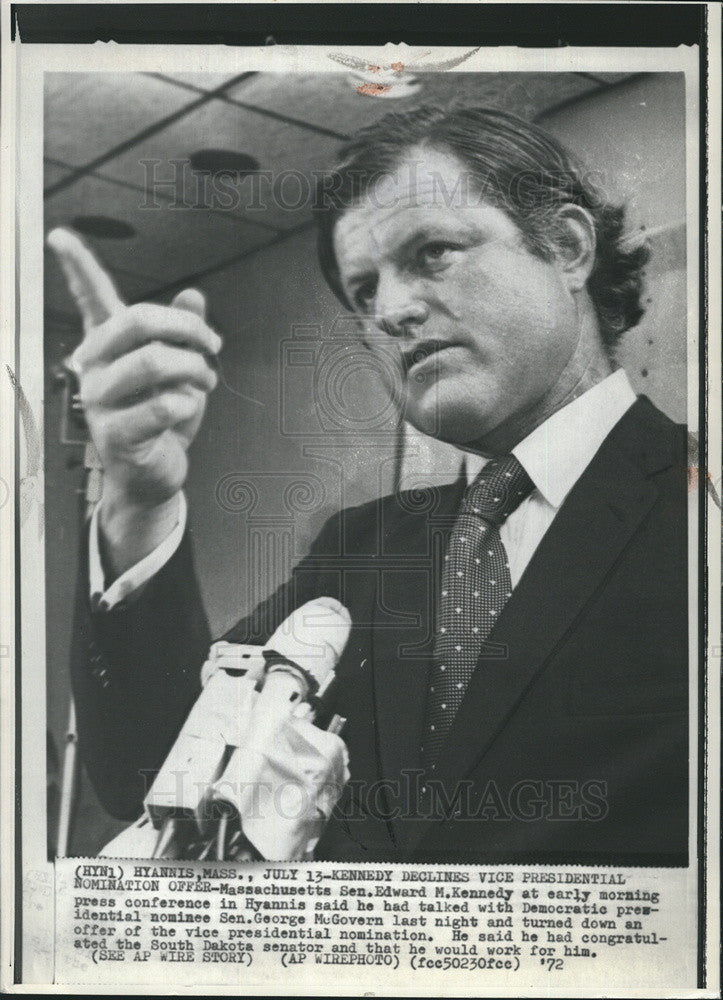 1972 Press Photo Senator Edward M. Kennedy - Historic Images