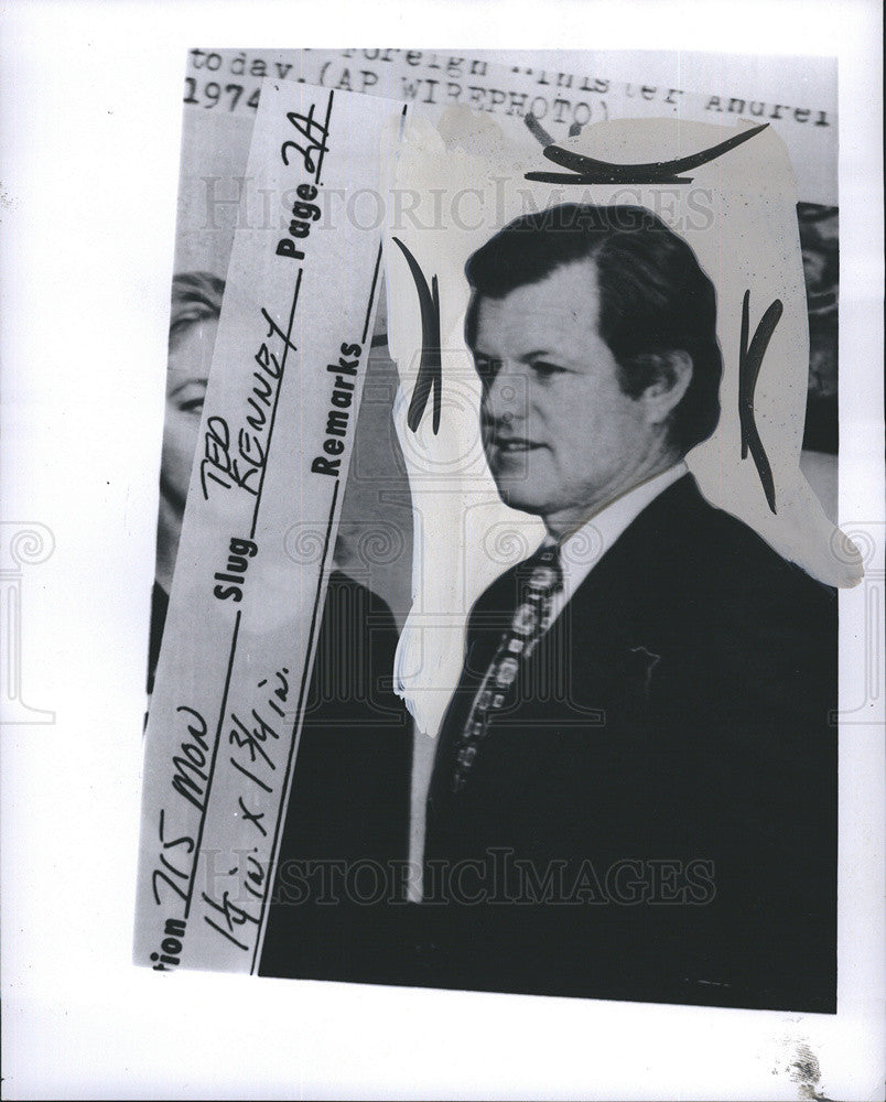 1974 Press Photo Senator Edward M. Kennedy - Historic Images