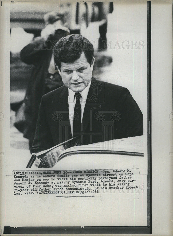 1968 Press Photo Senator Edward M. Kennedy of Mass. - Historic Images