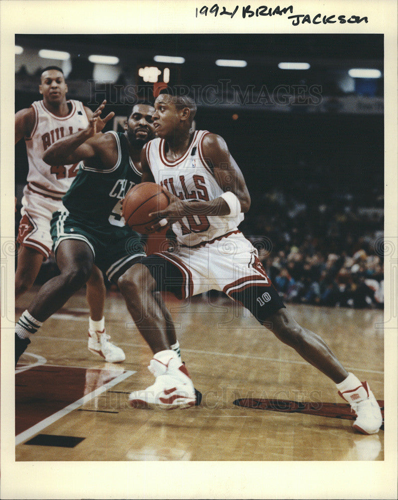 1992 Press Photo Brian Jackson Armstrong Chicago Bulls - Historic Images