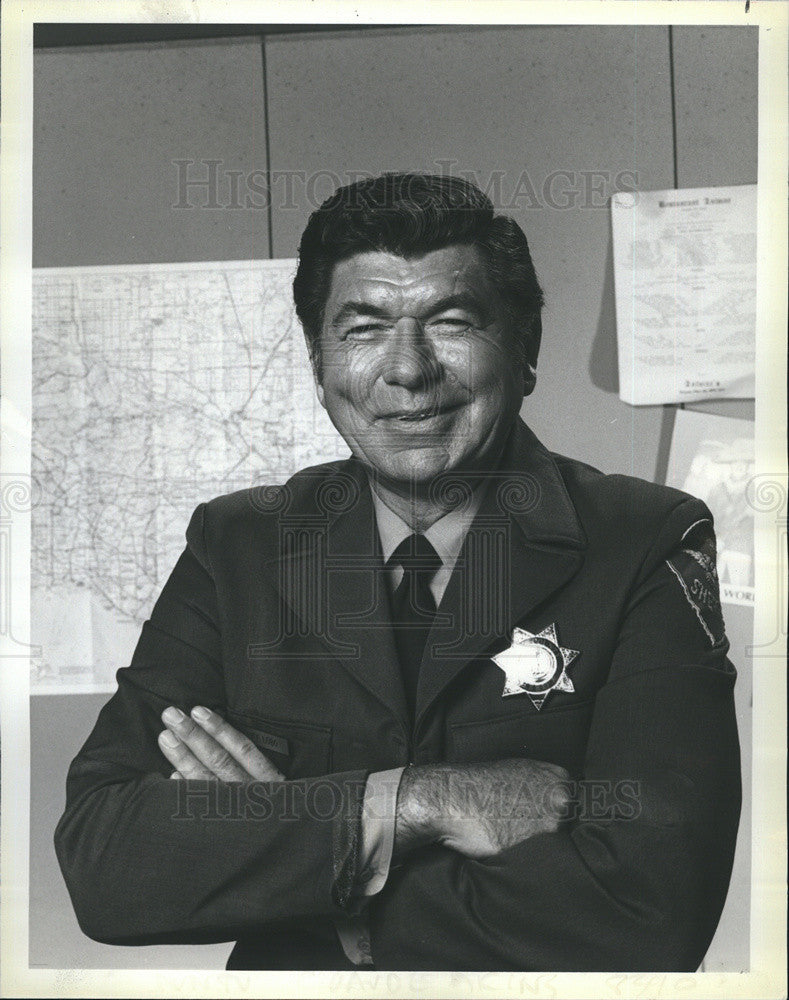 Press Photo Claude Akins Actor Misadventures Sheriff Lobo Television Series - Historic Images
