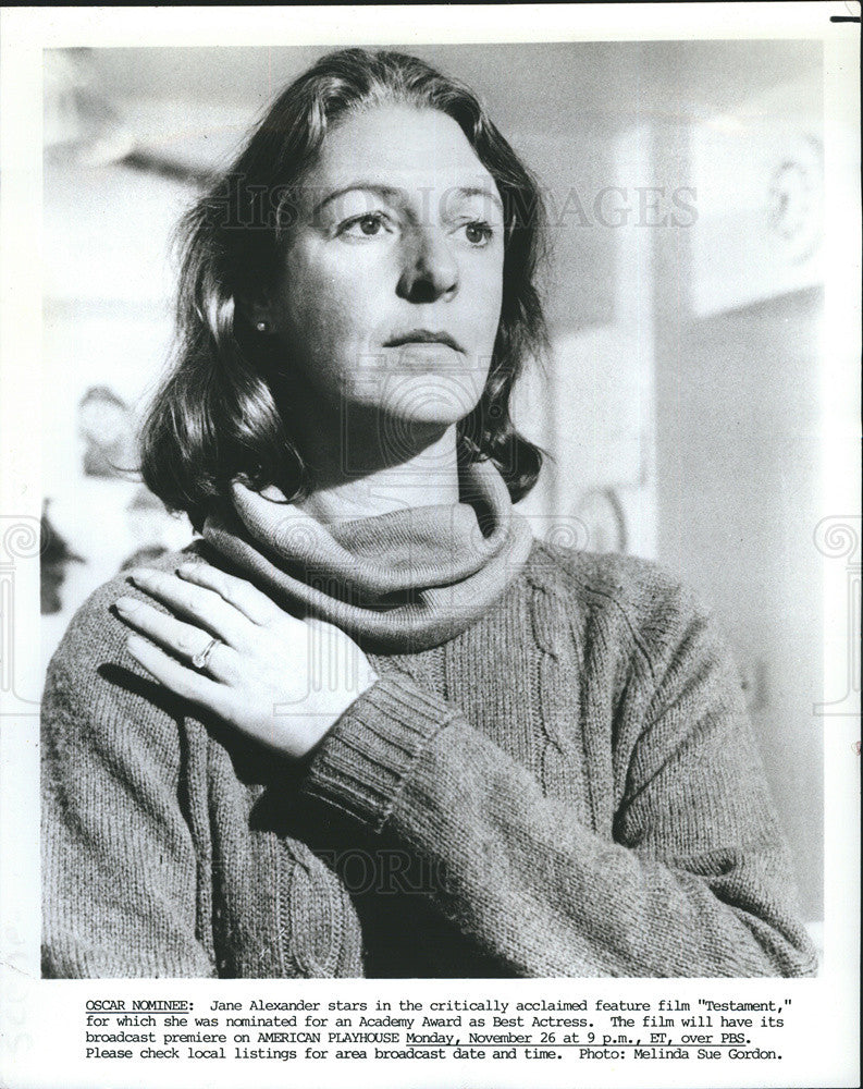 Press Photo Oscar Nominee Jane Alexander stars in &quot;Testament.&quot; - Historic Images