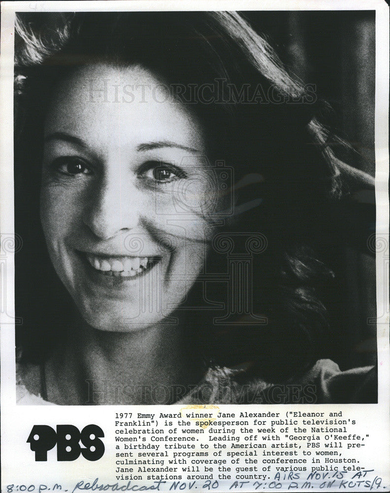 1977 Press Photo Eleanor and Franklin Jane Alexander - Historic Images