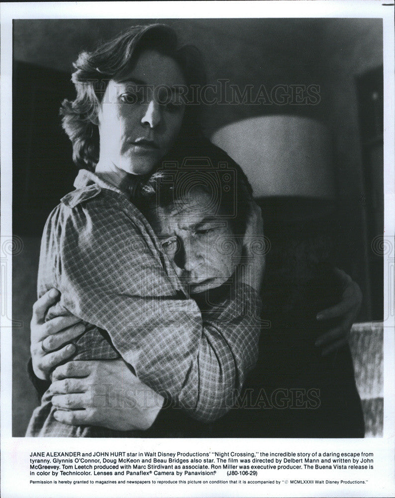 1982 Press Photo Jane Alexander Actress John Hurt Actor Night Crossing Movie - Historic Images