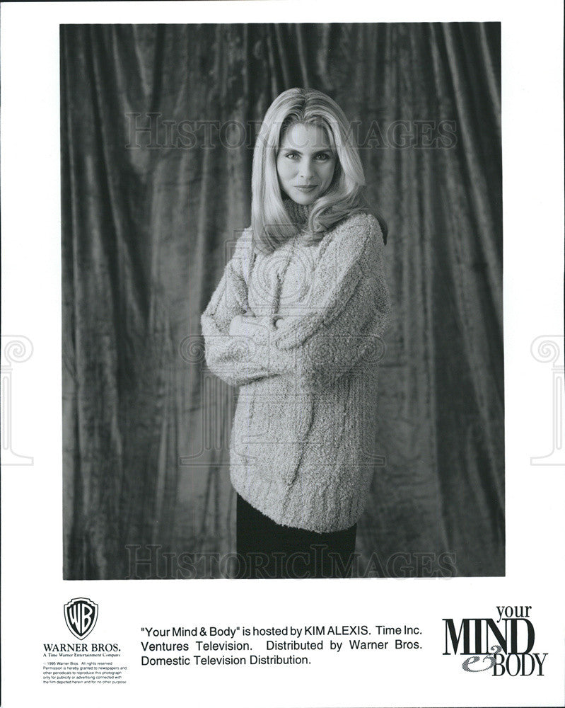 1996 Press Photo Model/Actress Kim Alexis, Host of &quot;Your Mind and Body&quot; - Historic Images