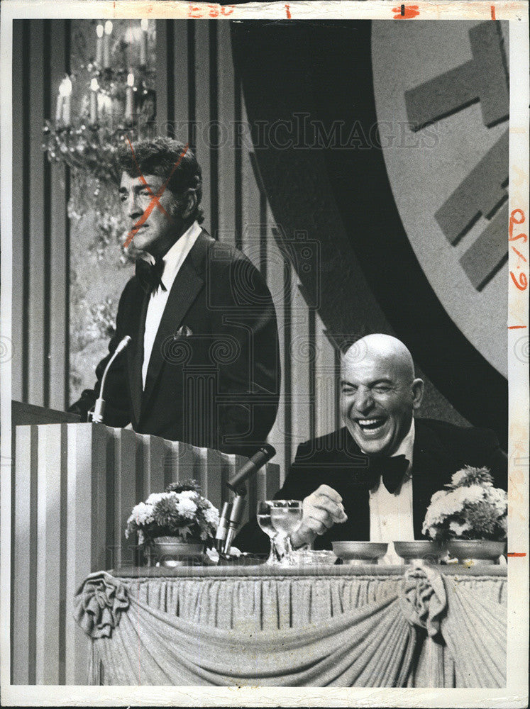 1974 Press Photo Telly Savalas LT Theo Kojack Tony Orlando and Dawn Dean Martin - Historic Images