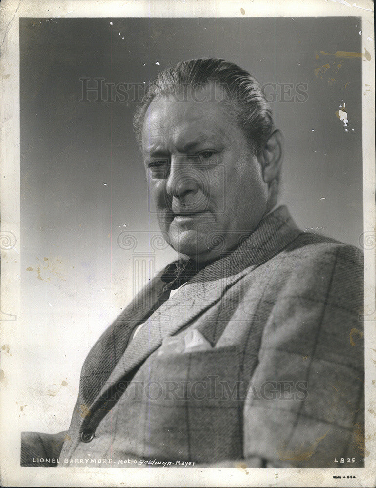 1947 Press Photo Lionel Barrymore American actor of stage, screen and radio - Historic Images