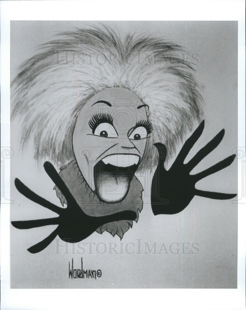 Press Photo Phyllis Diller Animated - Historic Images