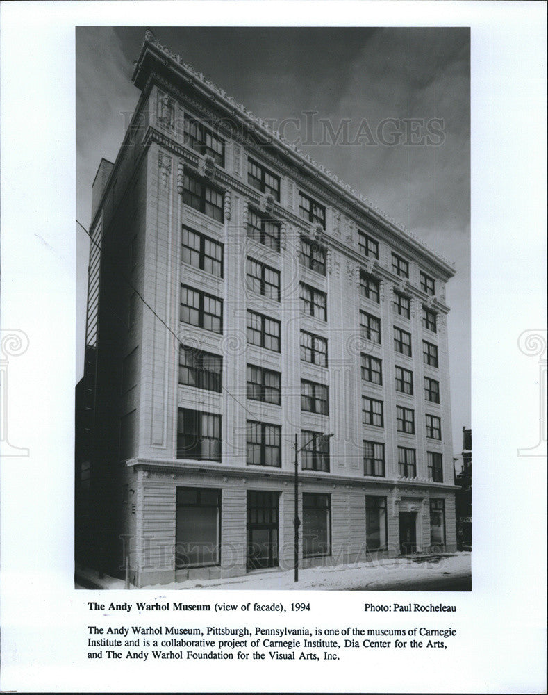 1994 Press Photo Facade of the Andy Warhol Museum in Pittsburgh, Penn - Historic Images