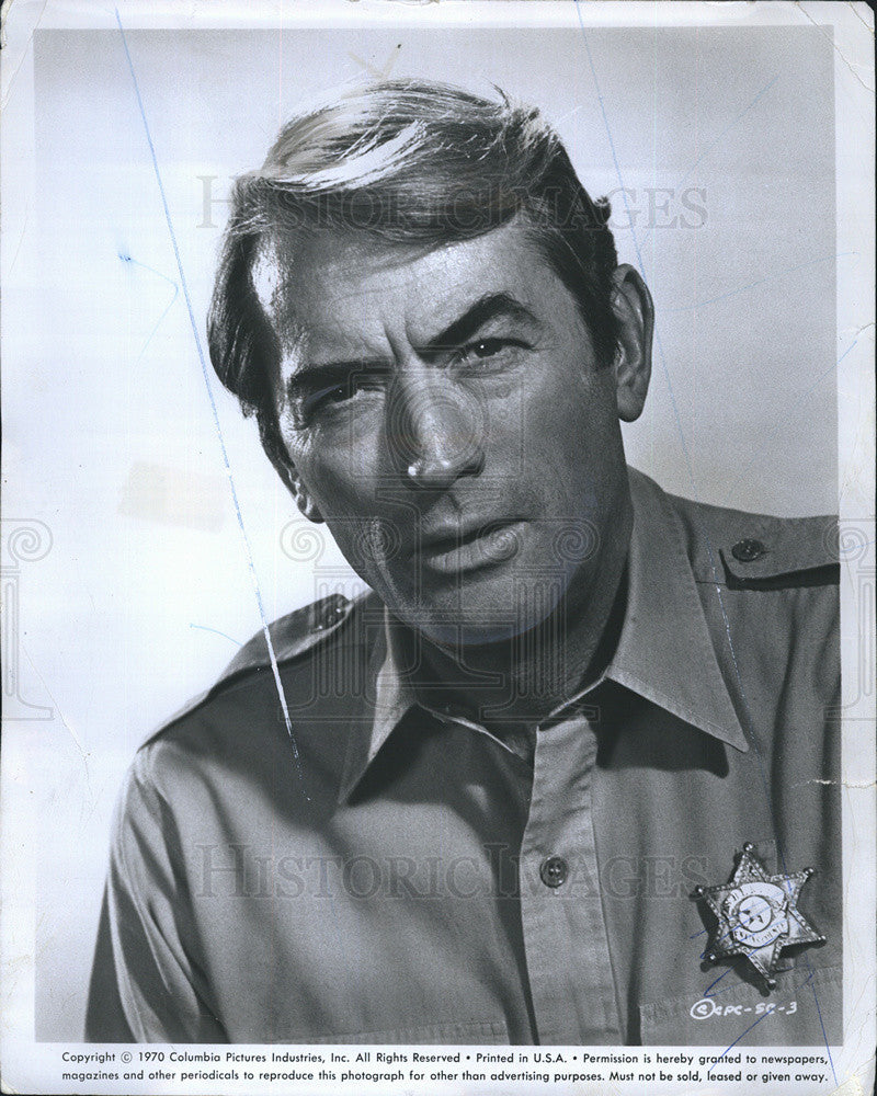 1970 Press Photo Columbia Pictures Gregory Peck - Historic Images