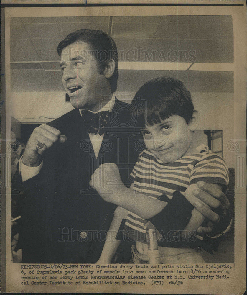 1973 Press Photo Jerry Lewis - Historic Images