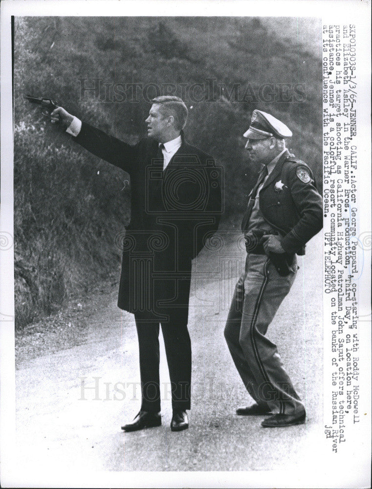 1965 Press Photo George Peppard Roddy McDowell Elizabeth Ashely Warner Bros - Historic Images