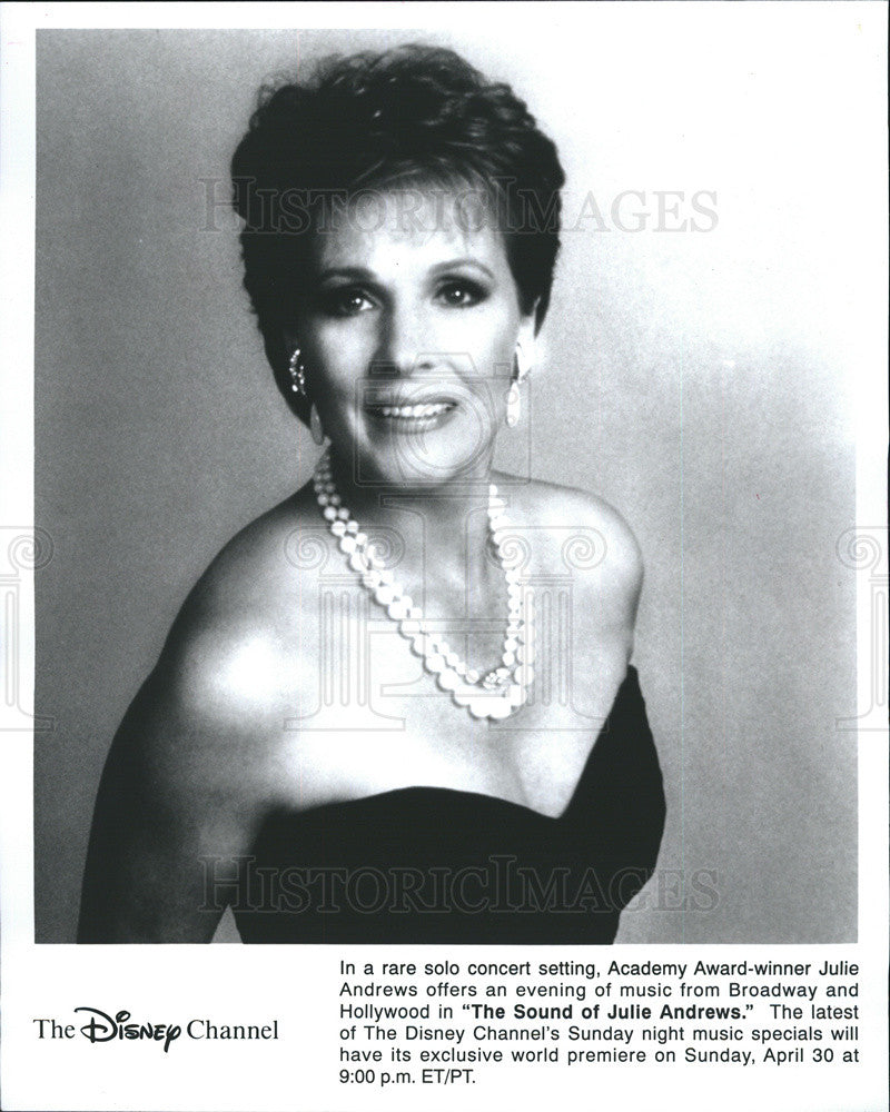 1999 Press Photo COPY Solo Concert Of Julie Andrews-&quot;The Sound Of Julie Andrews&quot; - Historic Images