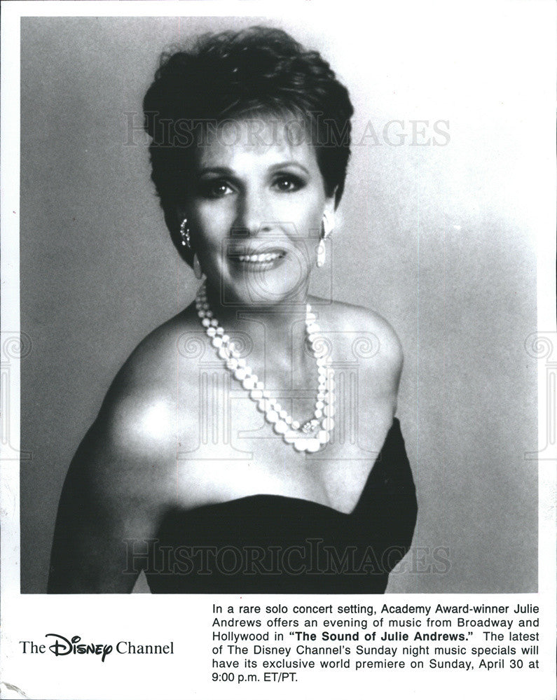 1996 Press Photo &quot;The Sound Of Julie Andrews&quot; Solo Concert On Disney Channel - Historic Images