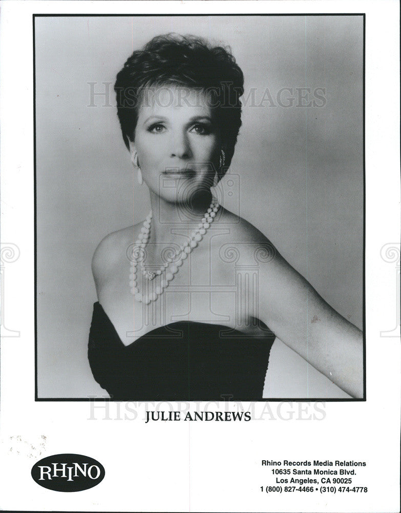 1996 Press Photo Julie Andrews Singer Musician rhino records - Historic Images