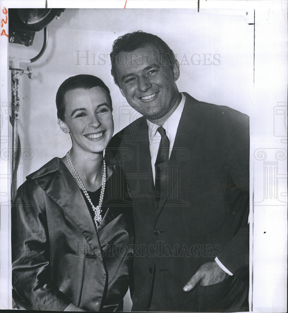 1959 Press Photo Actress Claire Bloom and Rod Steiger - Historic Images