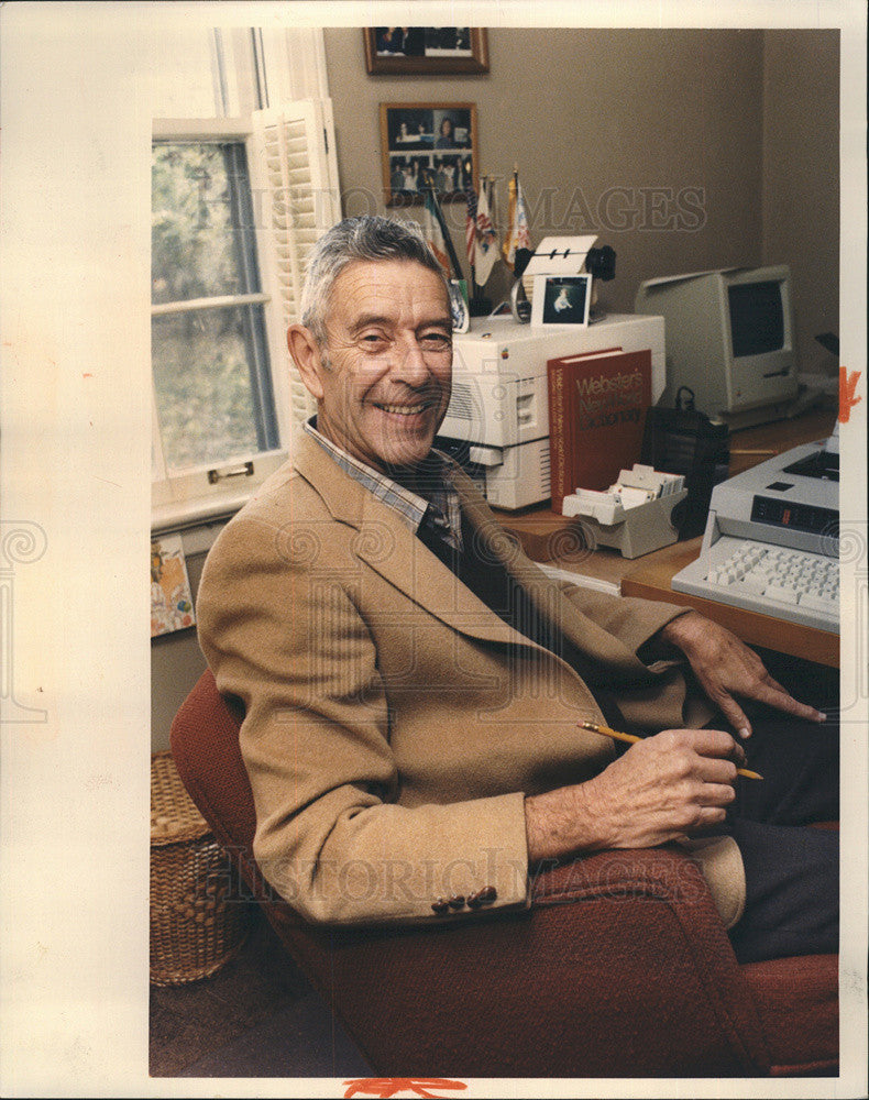 1987 Press Photo Jack Mabley Journalist - Historic Images