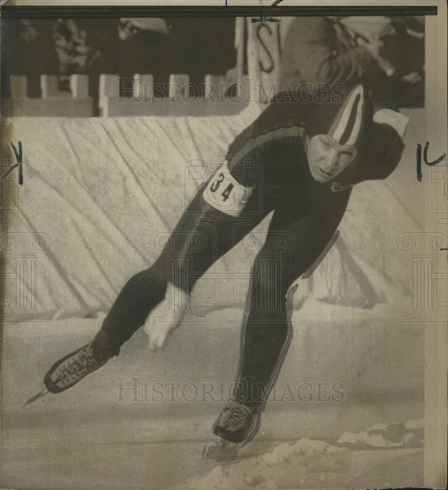 1976 Press Photo Russian Ice Skate Racer Tatiana Averina Is Winter Olympics Big - Historic Images