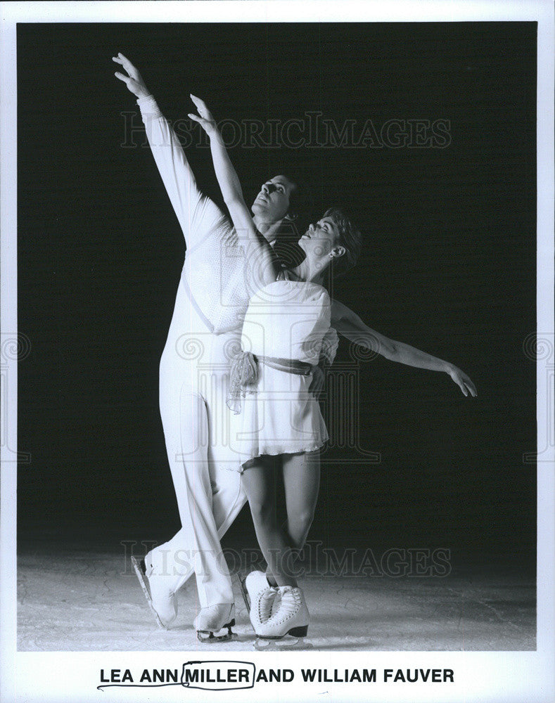 1987 Press Photo Lea Ann Miller And William Fauver Dance Skate Together COPY - Historic Images