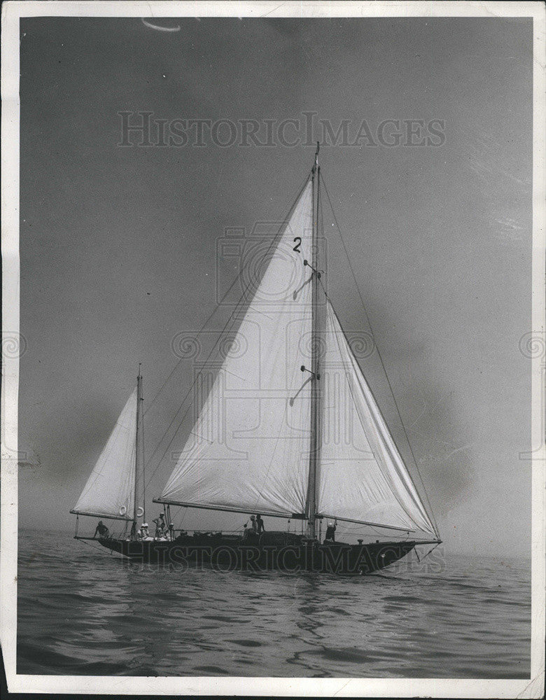 1935 Press Photo &quot;Trident&quot; sailboat. - Historic Images
