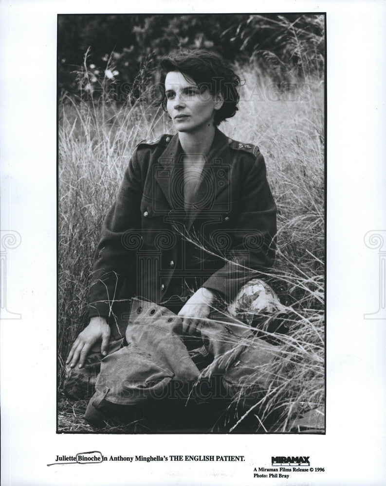 1996 Press Photo Juliette Binonche Actress in The English Patient - Historic Images