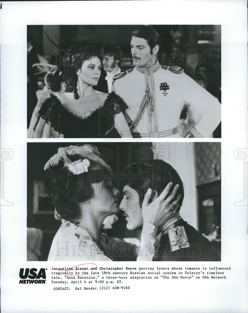 Press Photo Jacqueline Bisset &amp; Christopher Reeve in &quot;Anna Karenina.&quot; - Historic Images