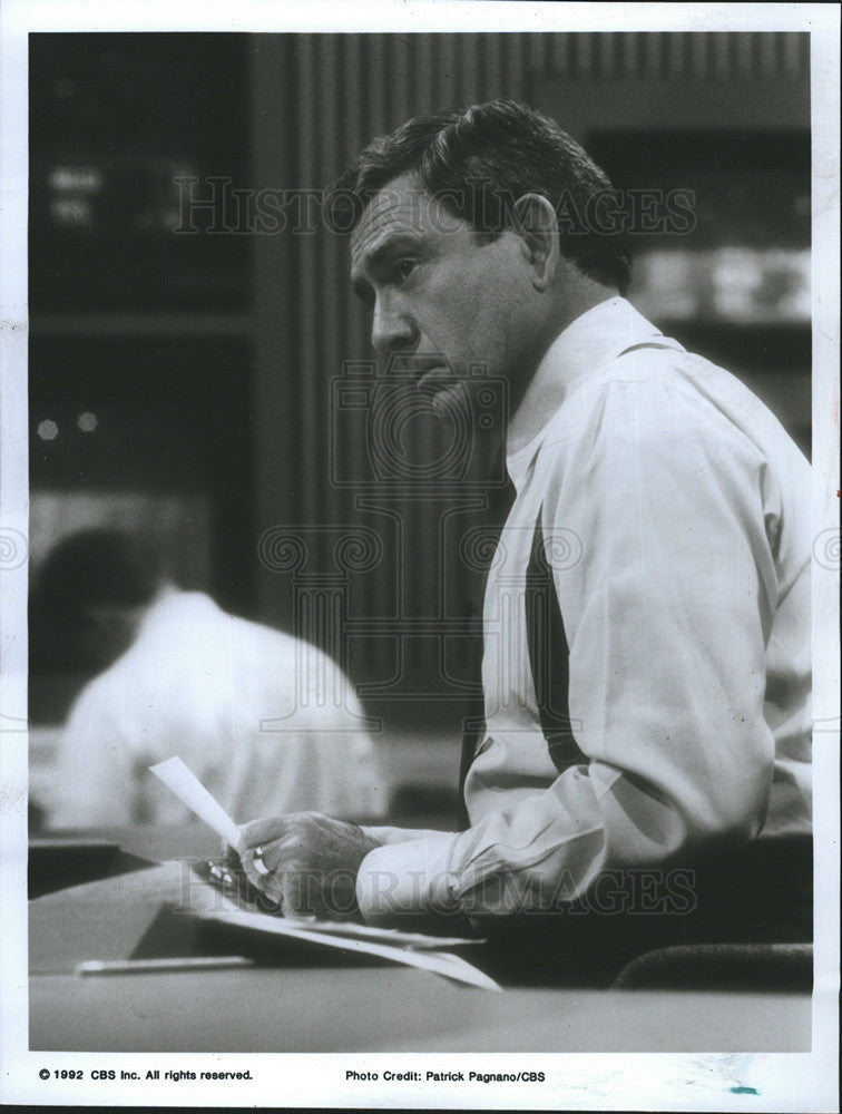 1992 Press Photo Dan Rather CBS News CAMPAIGN &quot;92 - Historic Images