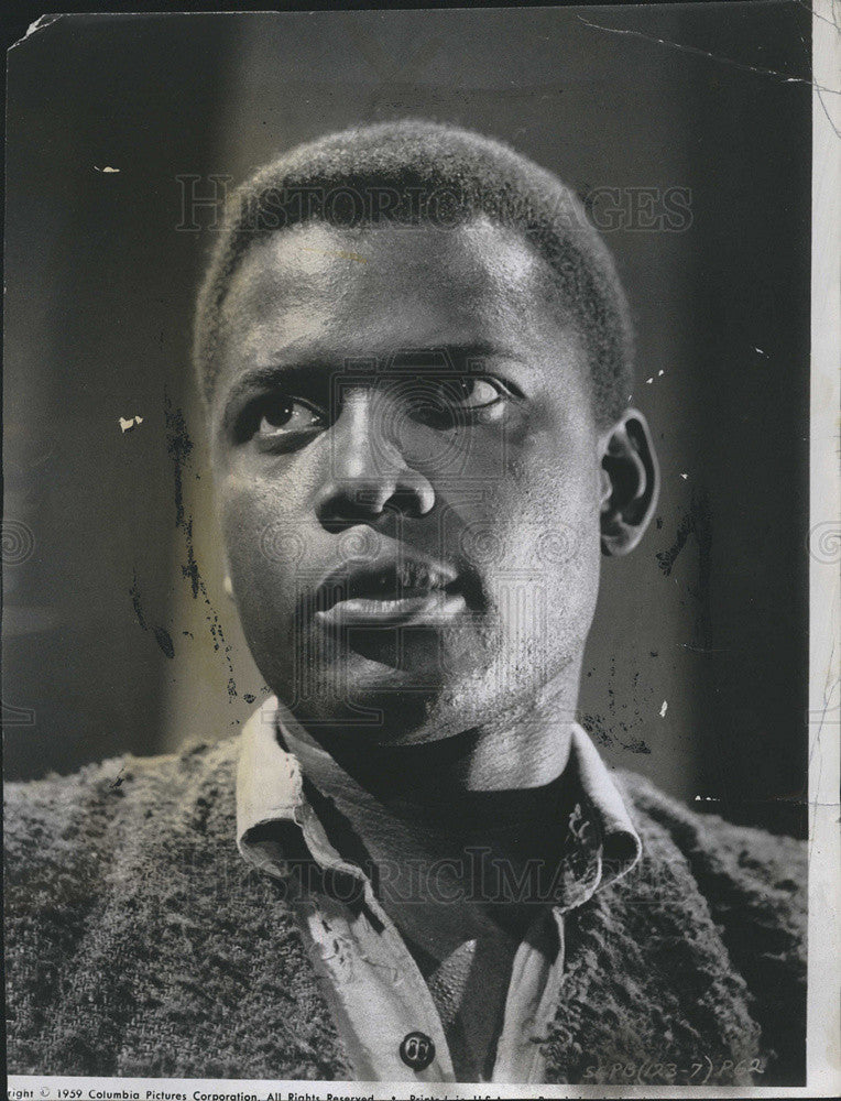 1959 Press Photo Sidney Poitier. - Historic Images