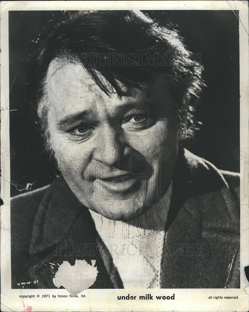 1971 Press Photo Academy Award Winning Actor Richard Burton In &quot;Under Milk Wood&quot; - Historic Images