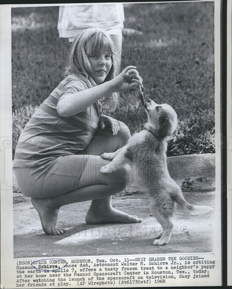 1968 Press Photo Suzanne Schirra Daughter Of Astronaut Wally Schirra, Apollo 7 - Historic Images