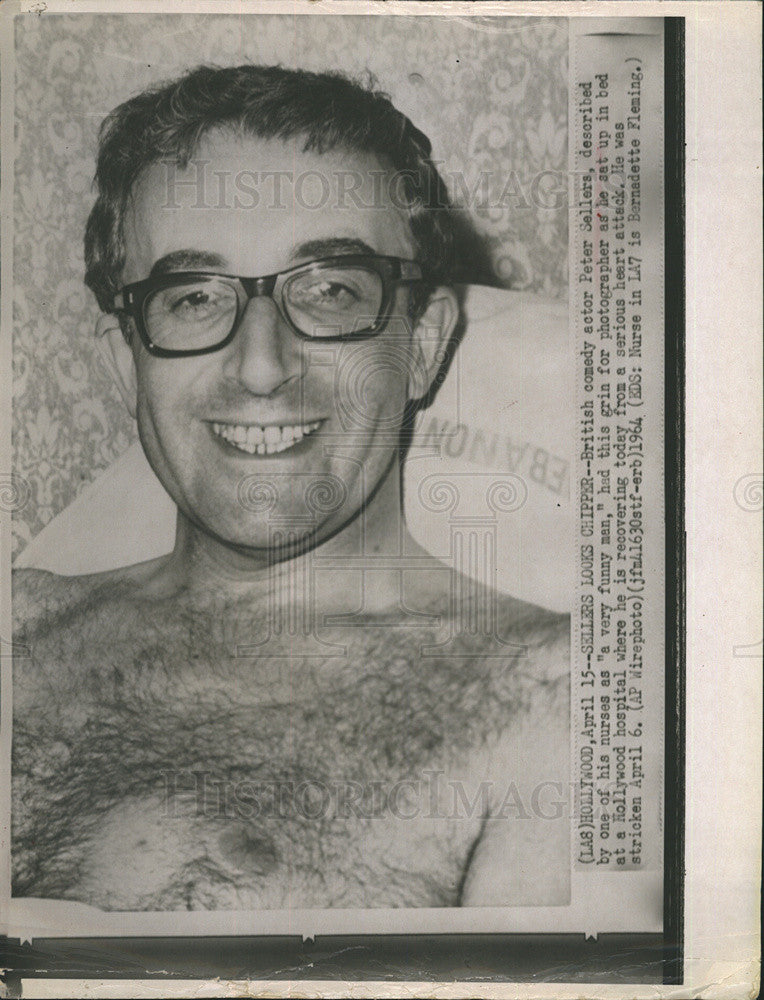 1964 Press Photo Comedian/actor Peter Sellers - Historic Images