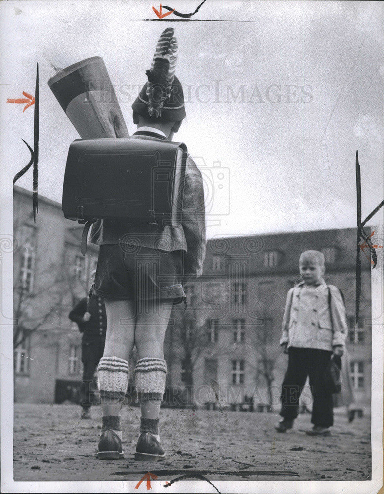 1955 Press Photo German school children - Historic Images