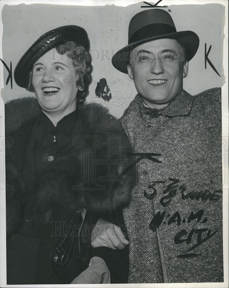 1936 Press Photo Franco Ghione/Orchestra Conductor/Violinist/Signora Ghione - Historic Images