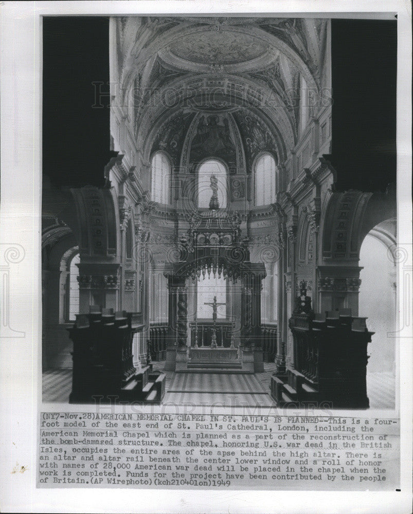 1949 Press Photo St Pauls Cathedral London - Historic Images